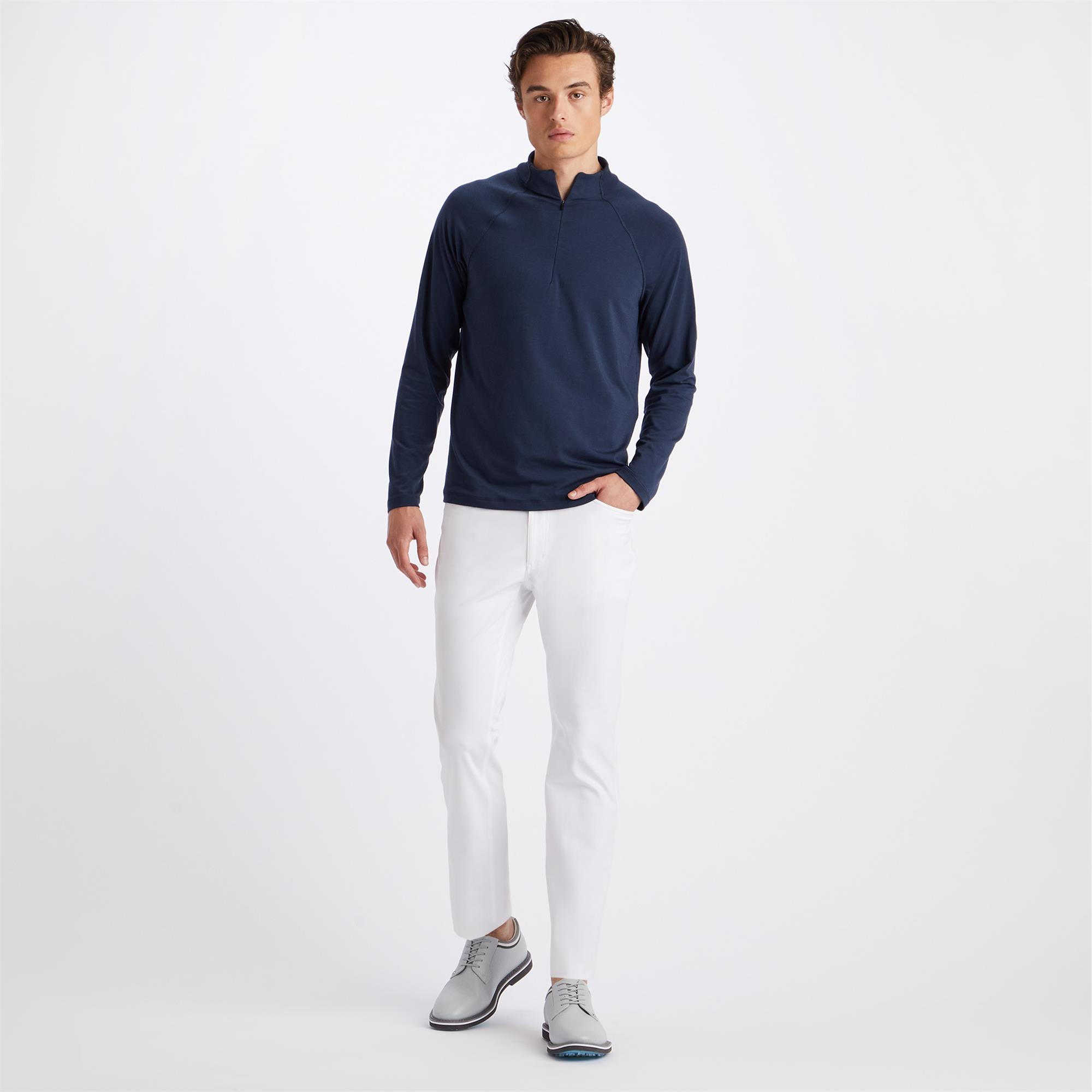 G/Fore Luxe Staple Quarter Zip Mens Golf Mid Layer Twilight